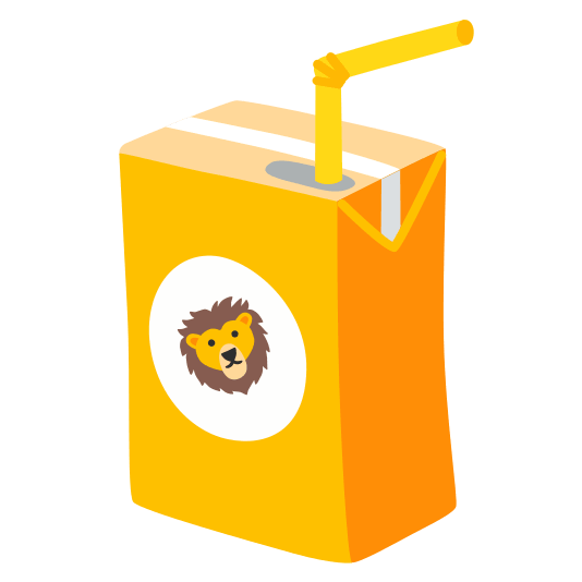 beverage box lion face