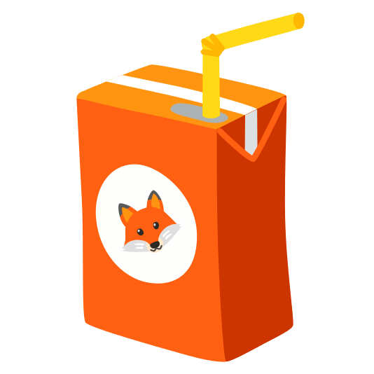 beverage box fox face