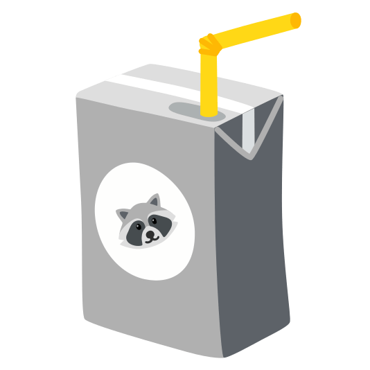 beverage box raccoon