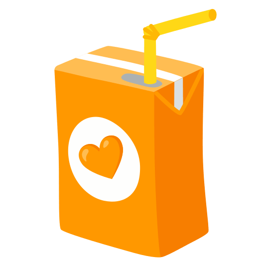 beverage box orange heart
