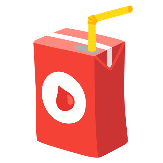 beverage box drop of blood