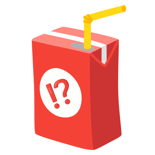 beverage box interrobang