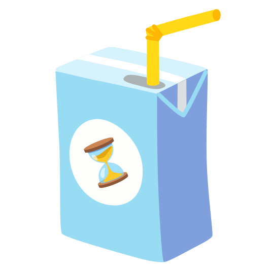 beverage box hourglass flowing sand