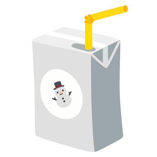 beverage box snowman without snow