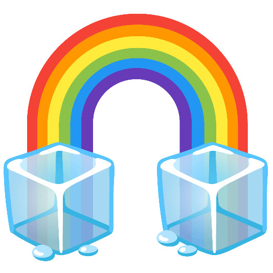 ice cube rainbow