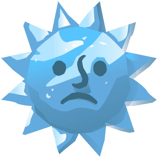 ice cube sun with face