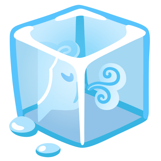 ice cube wind blowing face