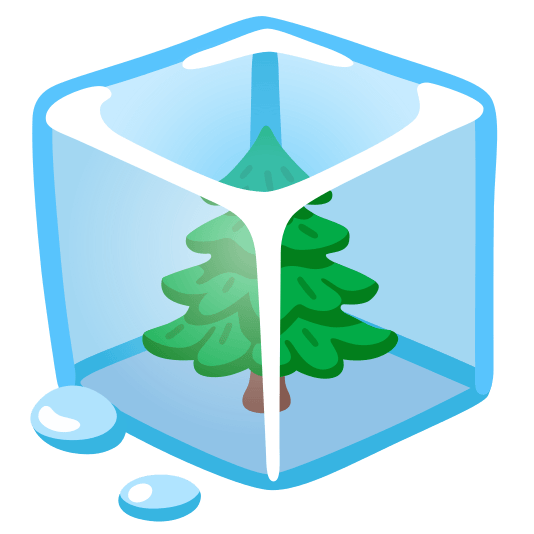ice cube evergreen tree
