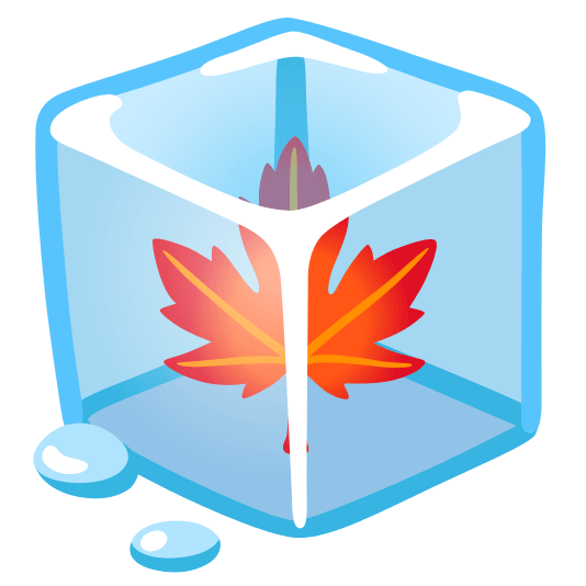 ice cube maple leaf
