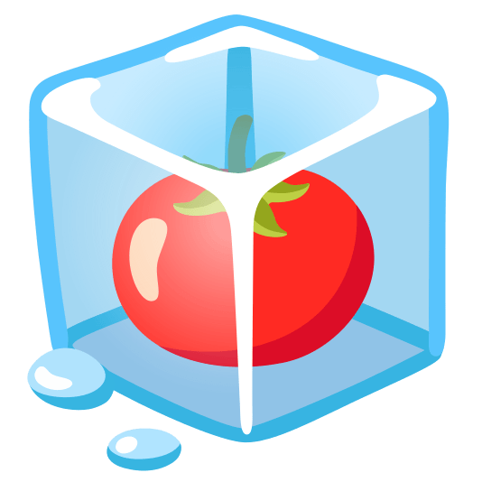 ice cube tomato