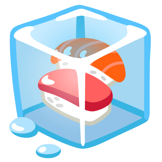 ice cube sushi