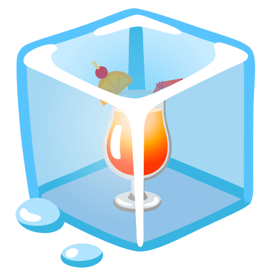 ice cube tropical drink