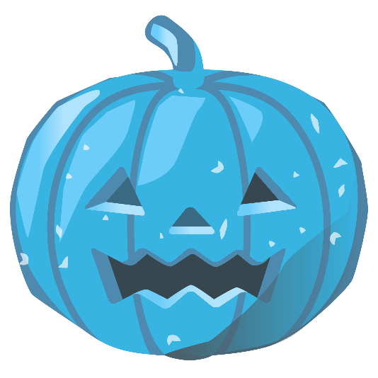 ice cube jack o lantern