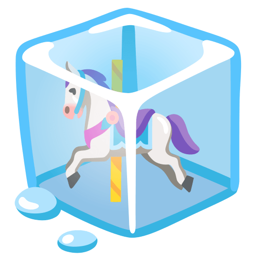 ice cube carousel horse