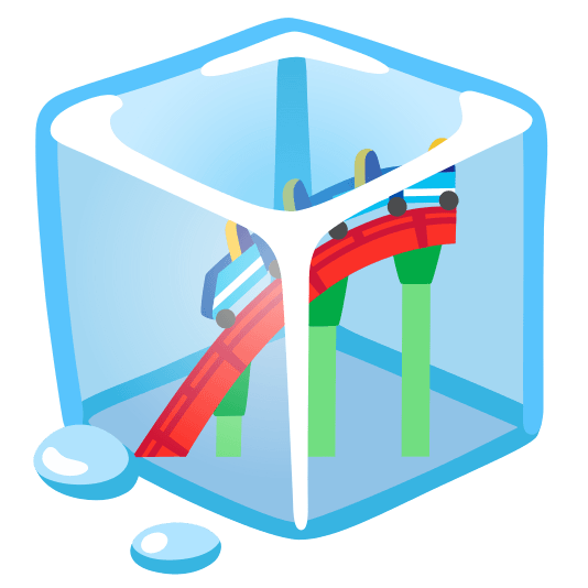 ice cube roller coaster