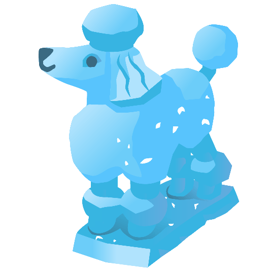 ice cube poodle