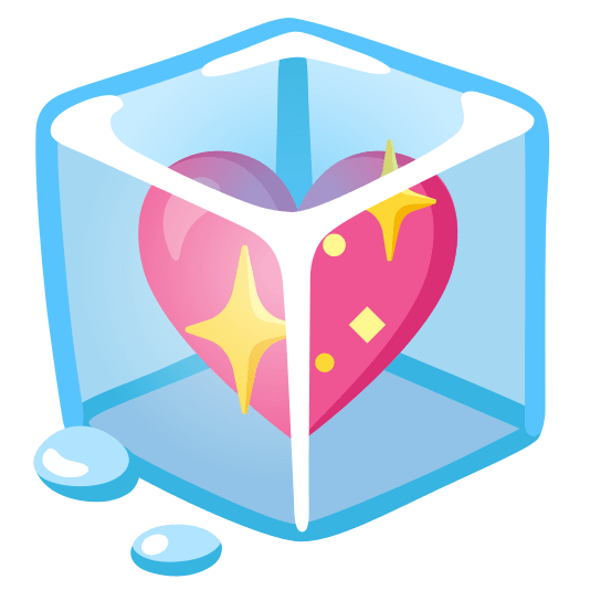 ice cube sparkling heart