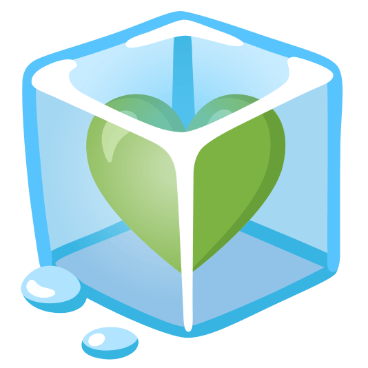 ice cube green heart