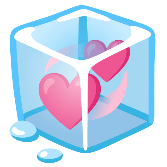 ice cube revolving hearts