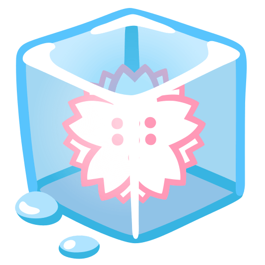 ice cube white flower