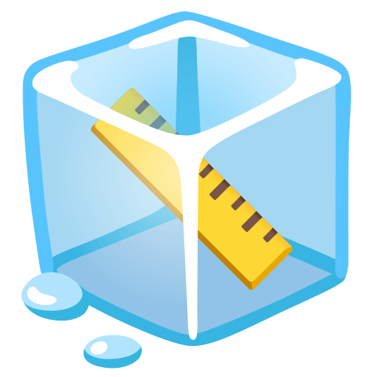 ice cube straight ruler