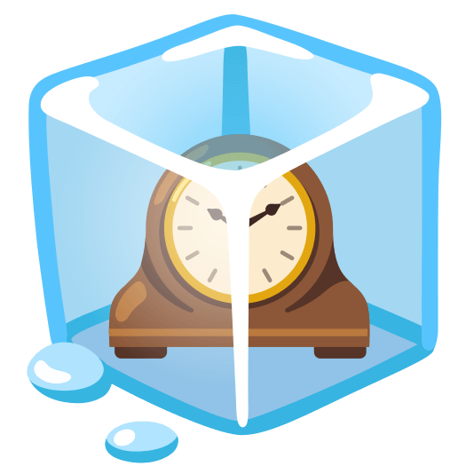 ice cube mantelpiece clock