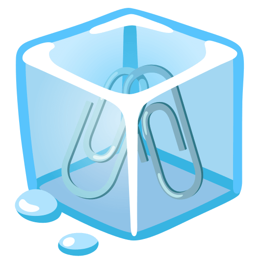 ice cube linked paperclips