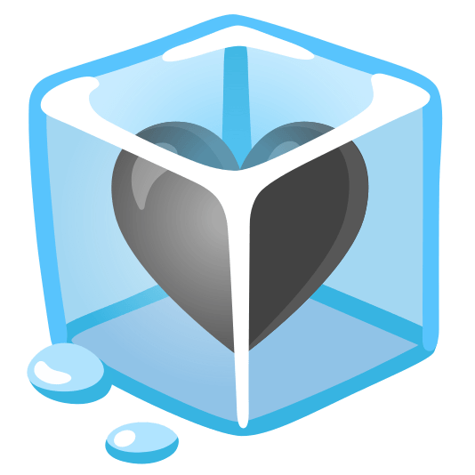 ice cube black heart