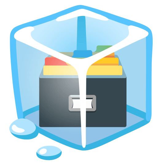 ice cube card file box