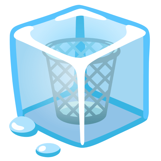 ice cube wastebasket