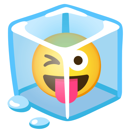 ice cube stuck out tongue winking eye