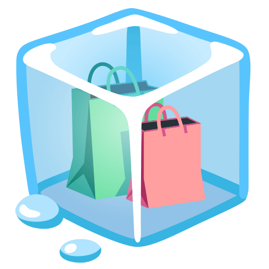 ice cube shopping bags