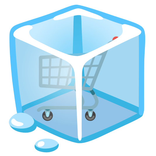 ice cube shopping trolley