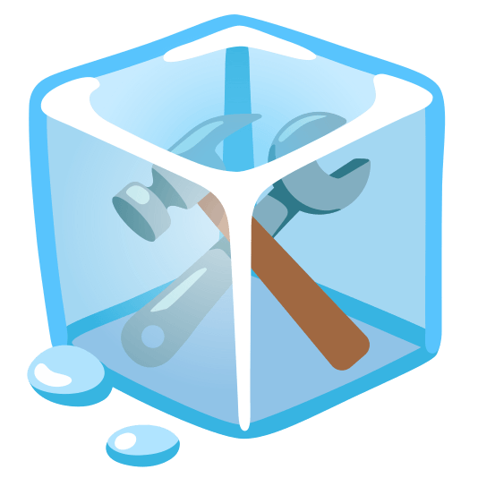 ice cube hammer and wrench