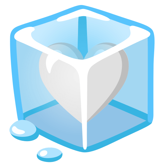 ice cube white heart