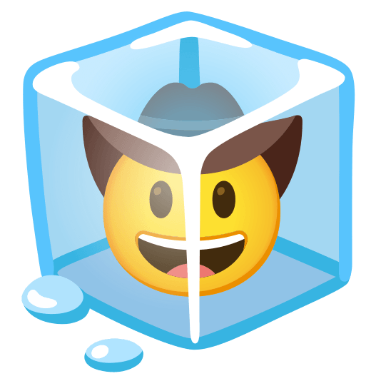 ice cube face with cowboy hat