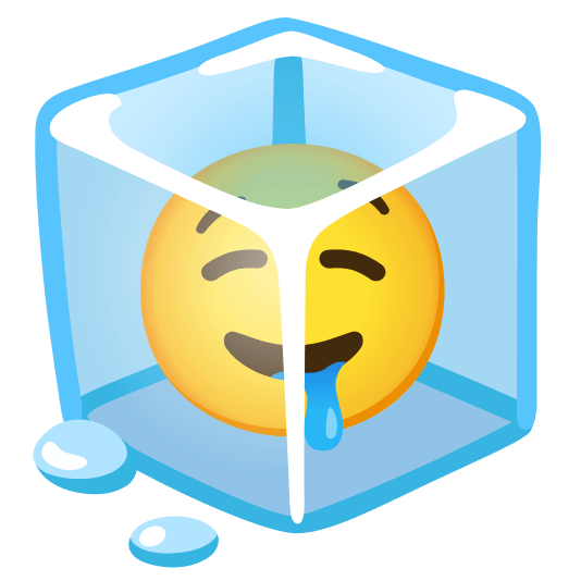 ice cube drooling face