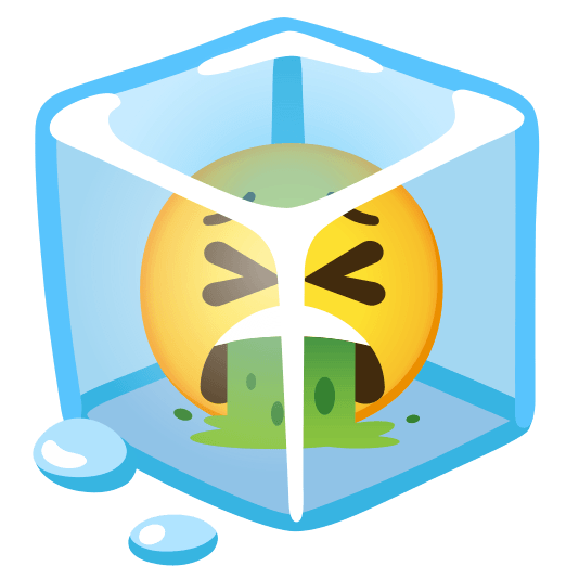 ice cube face vomiting