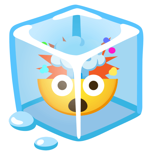 ice cube exploding head