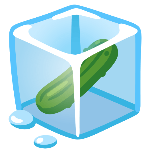 ice cube cucumber