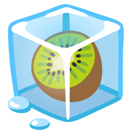 ice cube kiwifruit