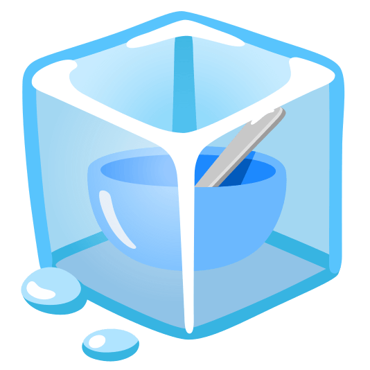 ice cube bowl with spoon