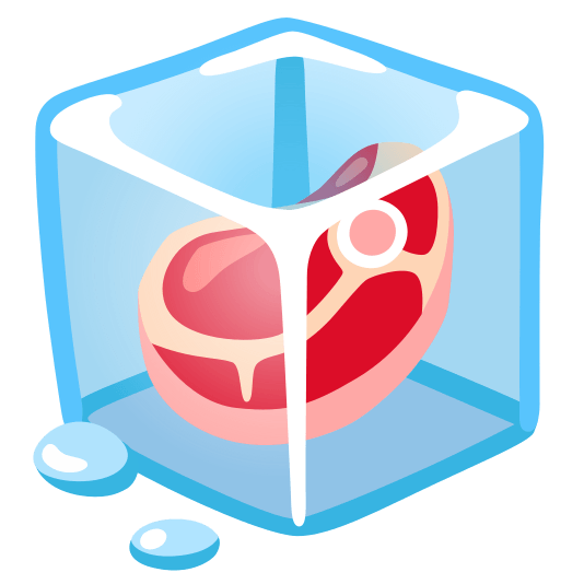 ice cube cut of meat