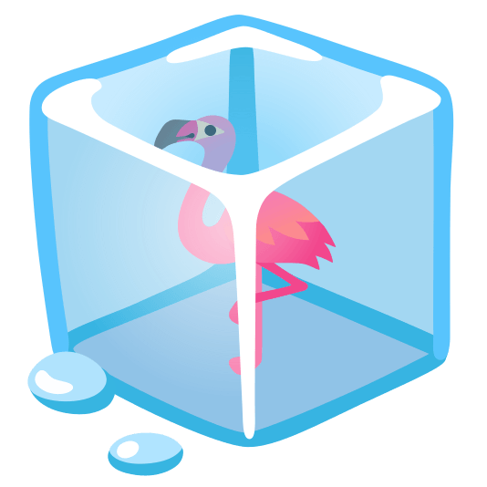 ice cube flamingo