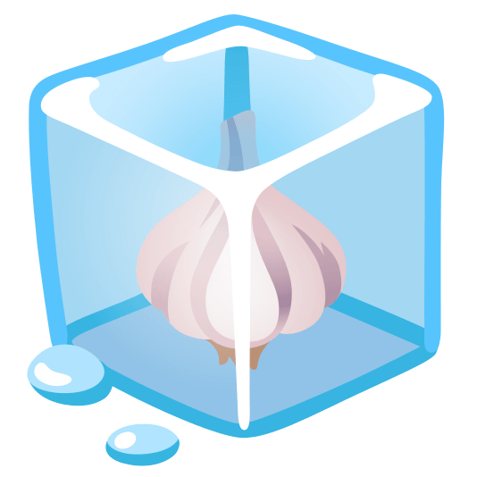 ice cube garlic