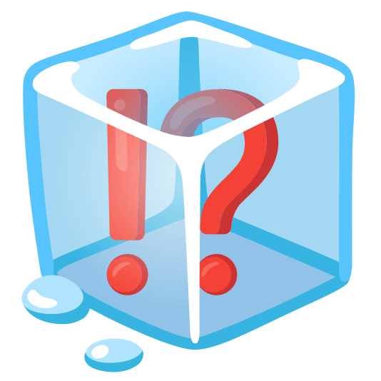 ice cube interrobang