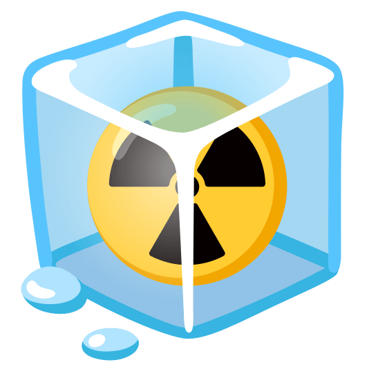 ice cube radioactive sign