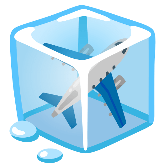 ice cube airplane