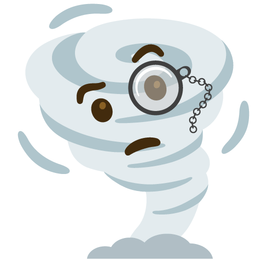 face with monocle tornado