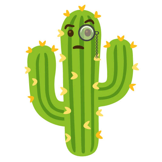face with monocle cactus
